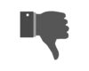 Thumbs-down icon indicating dislike or disapproval
